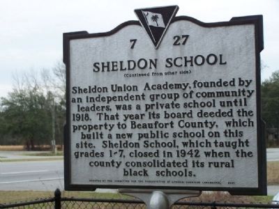Sheldon Union Academy Marker </b><i>Reverse</i>. Click for full size. Sheldon Union Academy Marker </b><i>Reverse</i> image. Click for full size.