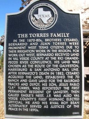 The Torres Family Marker image. Click for full size.