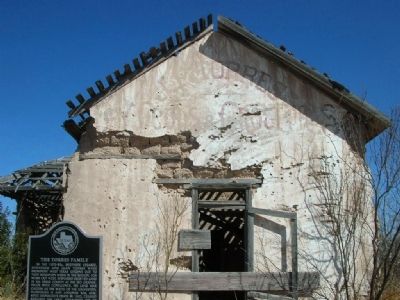 The Torres house ruins and Marker image. Click for full size.