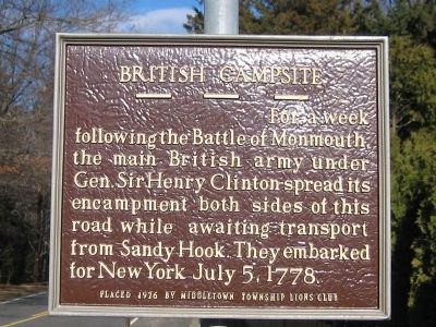 British Campsite Marker. Click for full size. British Campsite Marker image. Click for full size.
