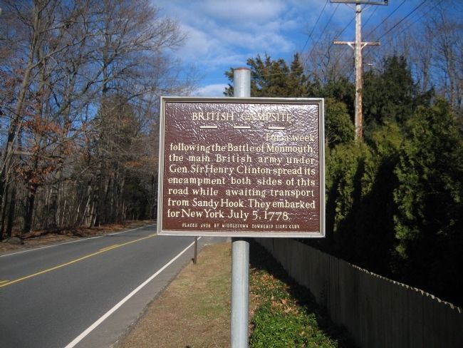 British Campsite Marker. Click for full size. British Campsite Marker image. Click for full size.