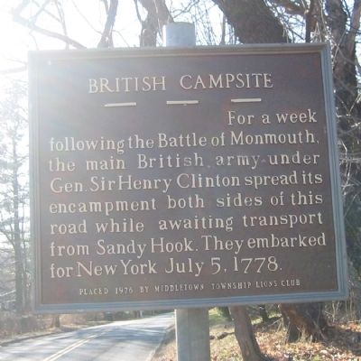 British Campsite Marker. Click for full size. British Campsite Marker image. Click for full size.