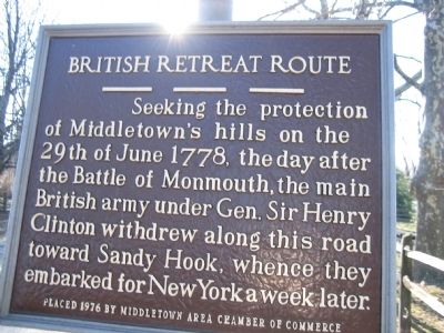 British Retreat Route Marker. Click for full size. British Retreat Route Marker image. Click for full size.