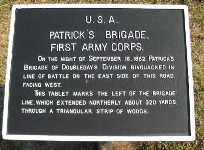 Patrick's Brigade Marker. Click for full size. Patrick's Brigade Marker image. Click for full size.