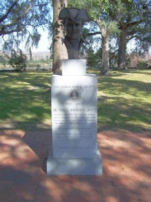 Dr. Noble Wimberly Jones Marker, west side image. Click for full size.