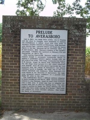 Prelude to Averasboro Marker. Click for full size. Prelude to Averasboro Marker image. Click for full size.