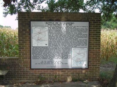 Battle of Averasboro Phase One Marker. Click for full size. Battle of Averasboro Phase One Marker image. Click for full size.