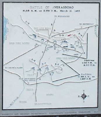 Battle of Averasboro Phase 2 Battle Map image. Click for full size.
