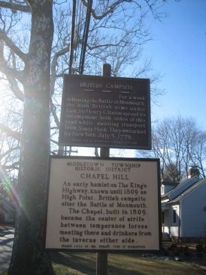 British Campsite and Chapel Hill Markers image. Click for full size.