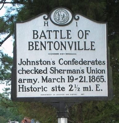 Battle of Bentonville Marker image. Click for full size.
