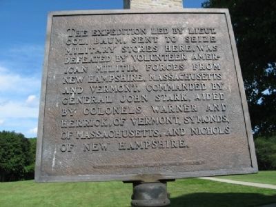 Battle of Bennington Marker. Click for full size. Battle of Bennington Marker image. Click for full size.