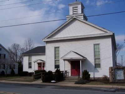Marker is across from Christ Lutheran Church. image. Click for full size.