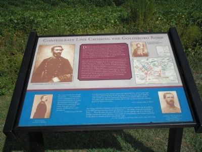 Confederate Line Crossing the Goldsboro Road Marker image. Click for full size.