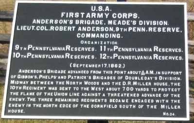 First Army Corps Marker. Click for full size. First Army Corps Marker image. Click for full size.