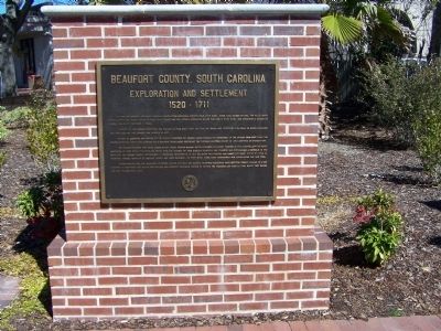 Beaufort County South Carolina Exploration and Settlement Marker image. Click for full size.