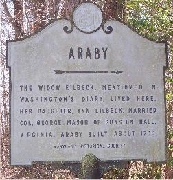 Araby Marker. Click for full size. Araby Marker image. Click for full size.