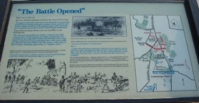 "The Battle Opened" Marker. Click for full size. "The Battle Opened" Marker image. Click for full size.