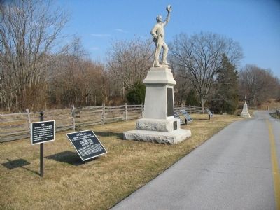 Cluster of Tablets around the 3rd Pennsylvania Reserves Monument image. Click for full size.