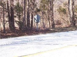 View of marker from westbound lane Hawthorne Road/Rt. 225. Click for full size. View of marker from westbound lane Hawthorne Road/Rt. 225 image. Click for full size.