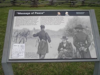 "Message of Peace" Marker. Click for full size. "Message of Peace" Marker image. Click for full size.
