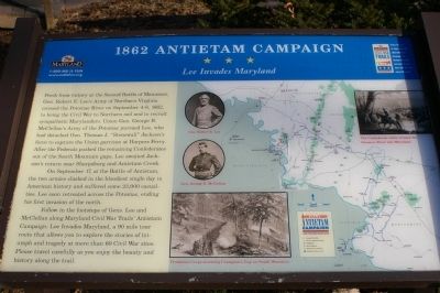 1862 Antietam Campaign - Lee Invades Maryland Marker image. Click for full size.