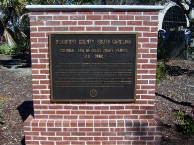 Beaufort County, South Carolina Colonial And Revolutionary Period Marker image. Click for full size.