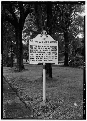 Marker, in 1936 image. Click for full size.