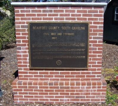 Beaufort County South Carolina Civil War and Forward Marker. Click for full size. Beaufort County South Carolina Civil War and Forward Marker image. Click for full size.