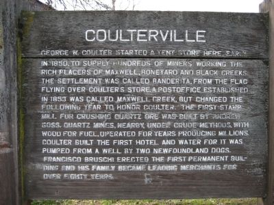 Coulterville Marker image. Click for full size.