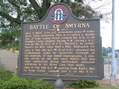 Battle of Smyrna Marker image. Click for full size.