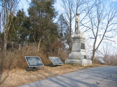 Three War Department Tablets flank the 12th Pennsylvania Cavalry Monument. Click for full size. Three War Department Tablets flank the 12th Pennsylvania Cavalry Monument image. Click for full size.