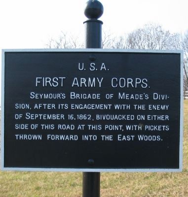 First Army Corps Marker image. Click for full size.