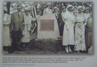 Picture of this marker's dedication in 1933. image. Click for more information.