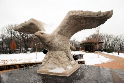 Monmouth County 9/11 Memorial (detail of American Eagle) image. Click for full size.