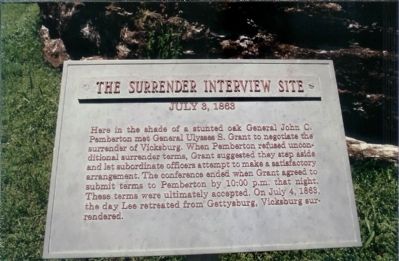 The Surrender Interview Site Marker. Click for full size. The Surrender Interview Site Marker image. Click for full size.