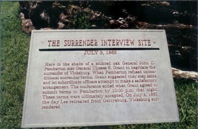 The Surrender Interview Site Marker image. Click for full size.