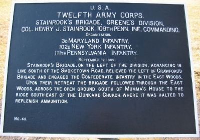Twelfth Army Corps Marker. Click for full size. Twelfth Army Corps Marker image. Click for full size.