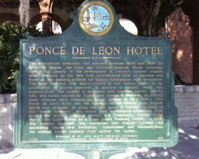 Ponce de Leon Hotel Marker image. Click for full size.
