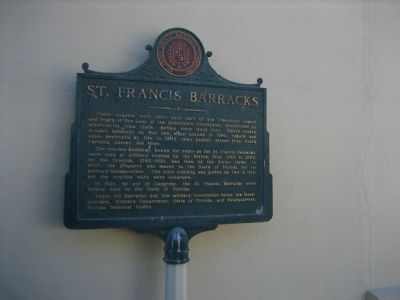 St. Francis Barracks Marker image. Click for full size.