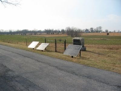 Three War Department Tablets and a First New Jersey Brigade Monument image. Click for full size.