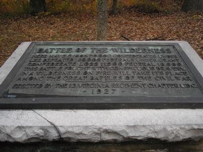 Battle of the Wilderness Marker image. Click for full size.