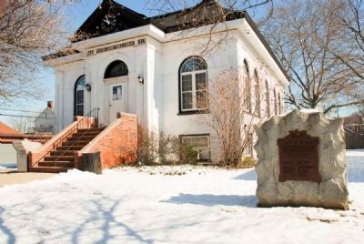 Marker in front of the Keyport Library. Click for full size. Marker in front of the Keyport Library image. Click for full size.