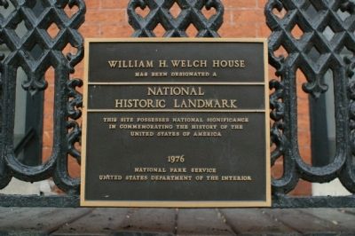 William H. Welch House Marker image. Click for more information.