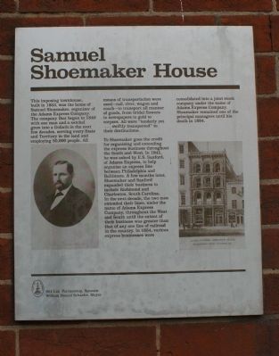 Samuel Shoemaker House Marker image. Click for full size.