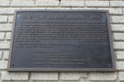 The Latrobe Building Marker image. Click for more information.