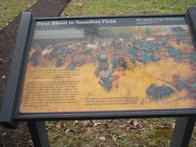 First Blood in Saunders Field Marker image. Click for full size.