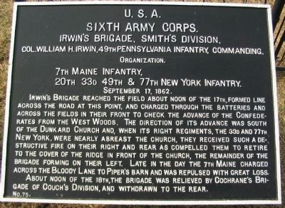 Sixth Army Corps Marker image. Click for full size.