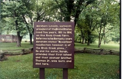 Lincoln Knob Creek Farm Marker image. Click for full size.