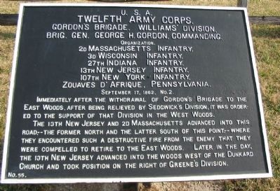 Twelfth Army Corps Marker. Click for full size. Twelfth Army Corps Marker image. Click for full size.