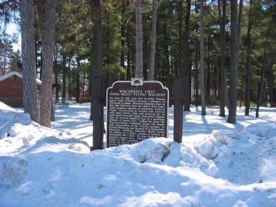 Wisconsin's First Home-Built Flying Machine Marker image. Click for full size.